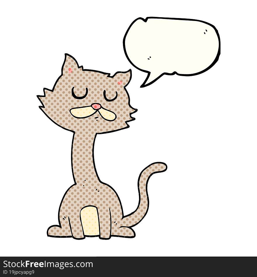 comic book speech bubble cartoon cat