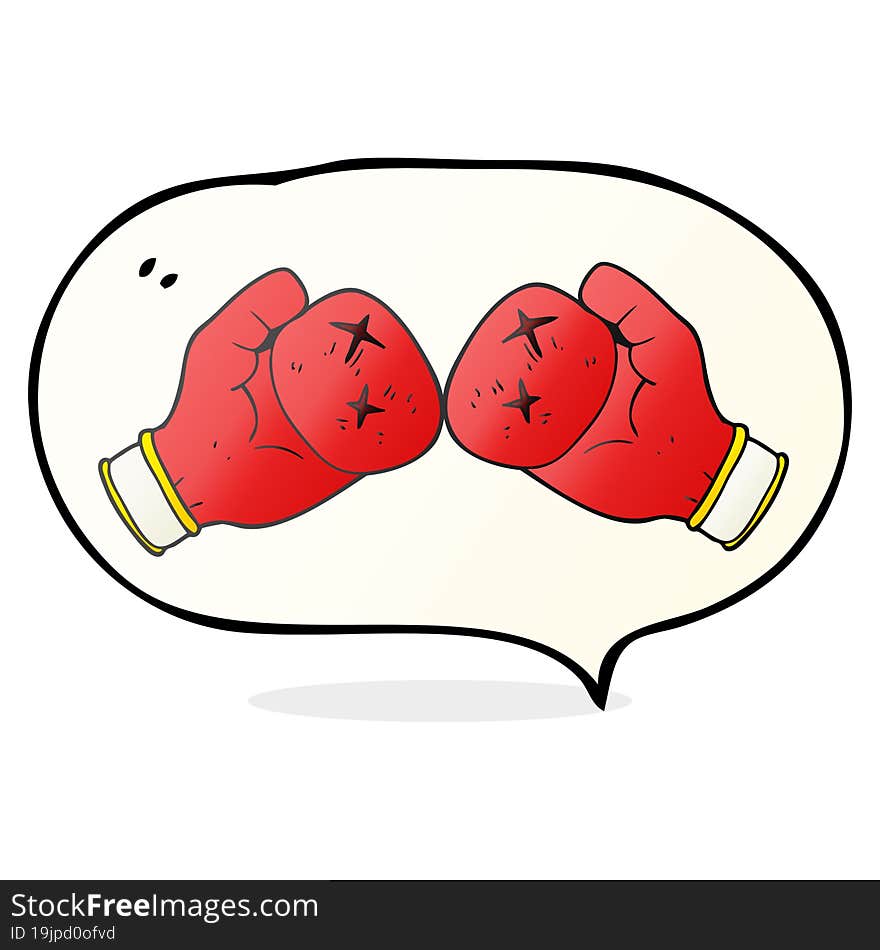 Speech Bubble Cartoon Boxing Glove