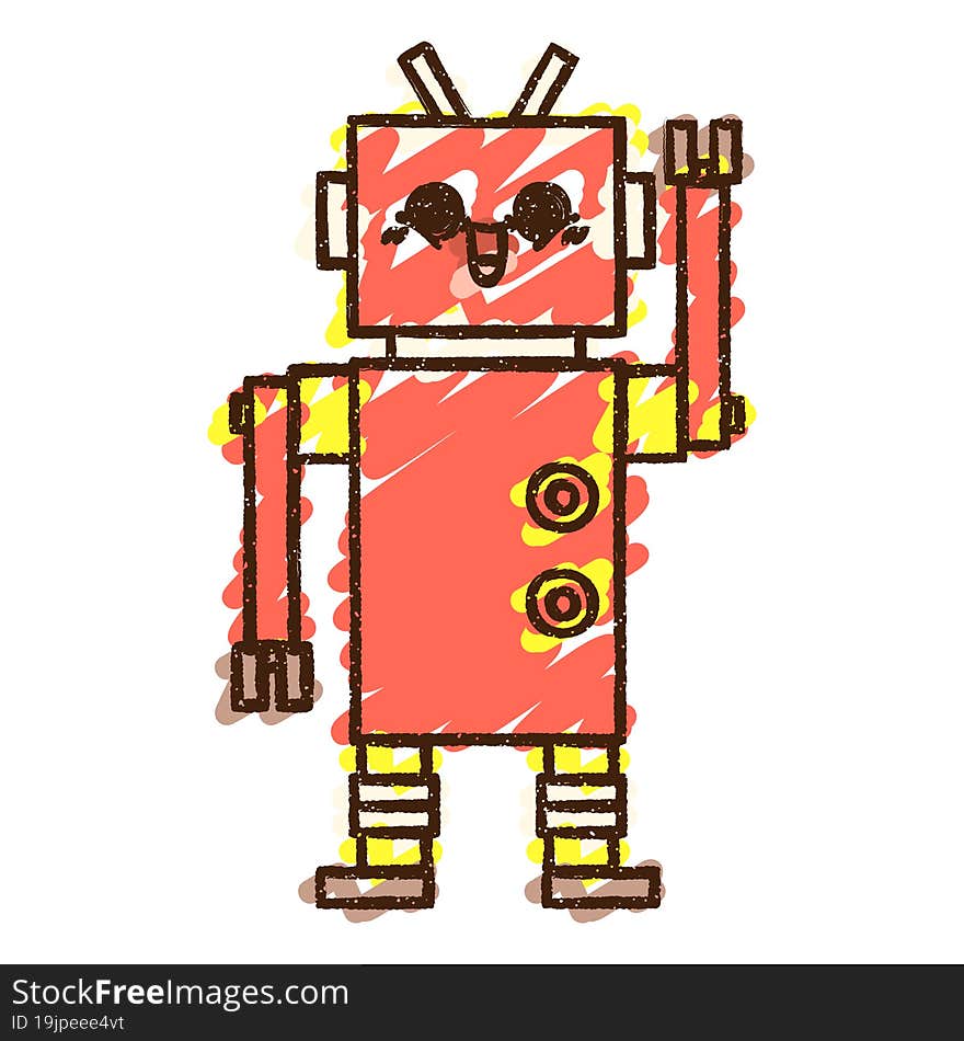 Robot Chalk Drawing
