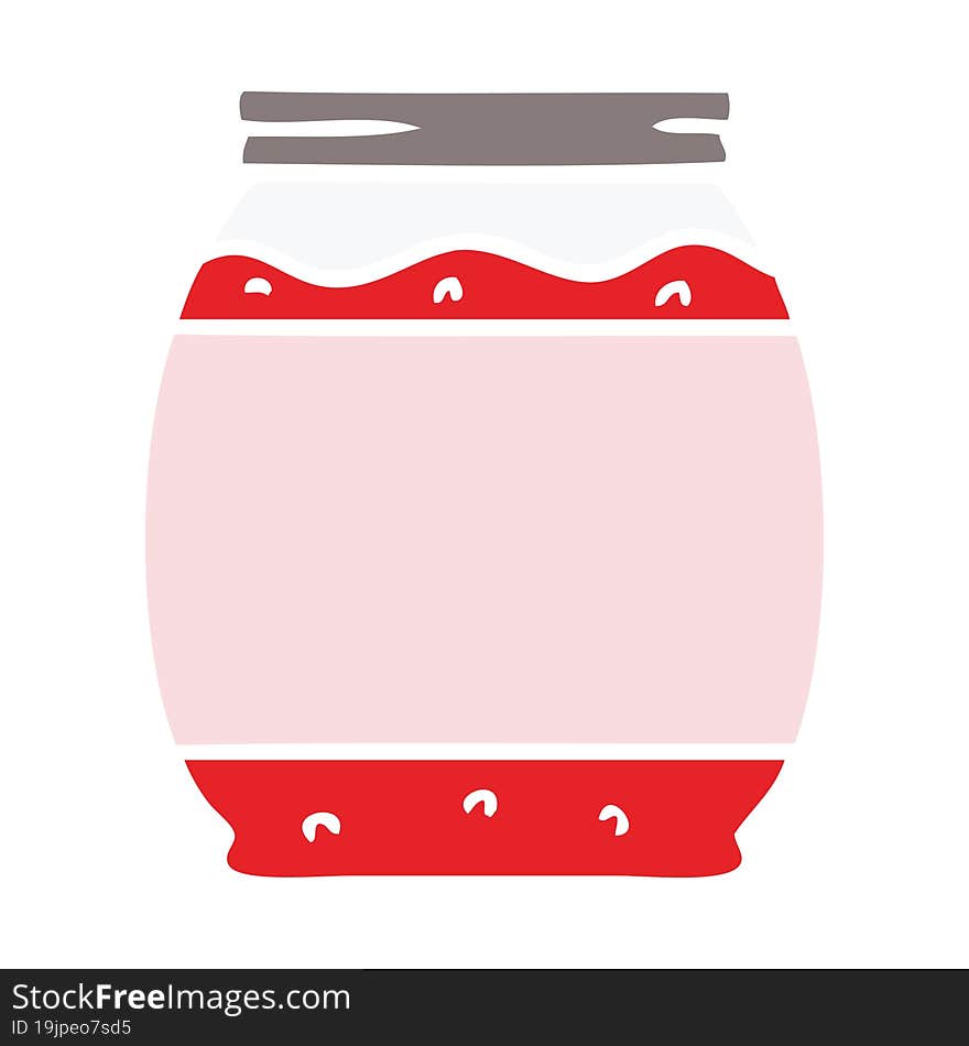 cartoon doodle of a strawberry jam