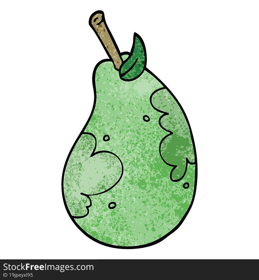 cartoon doodle fresh pear