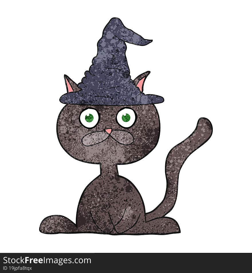 Textured Cartoon Halloween Cat