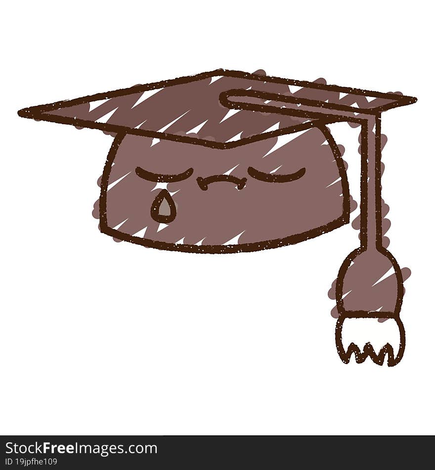 Graduation Cap Chalk Drawing