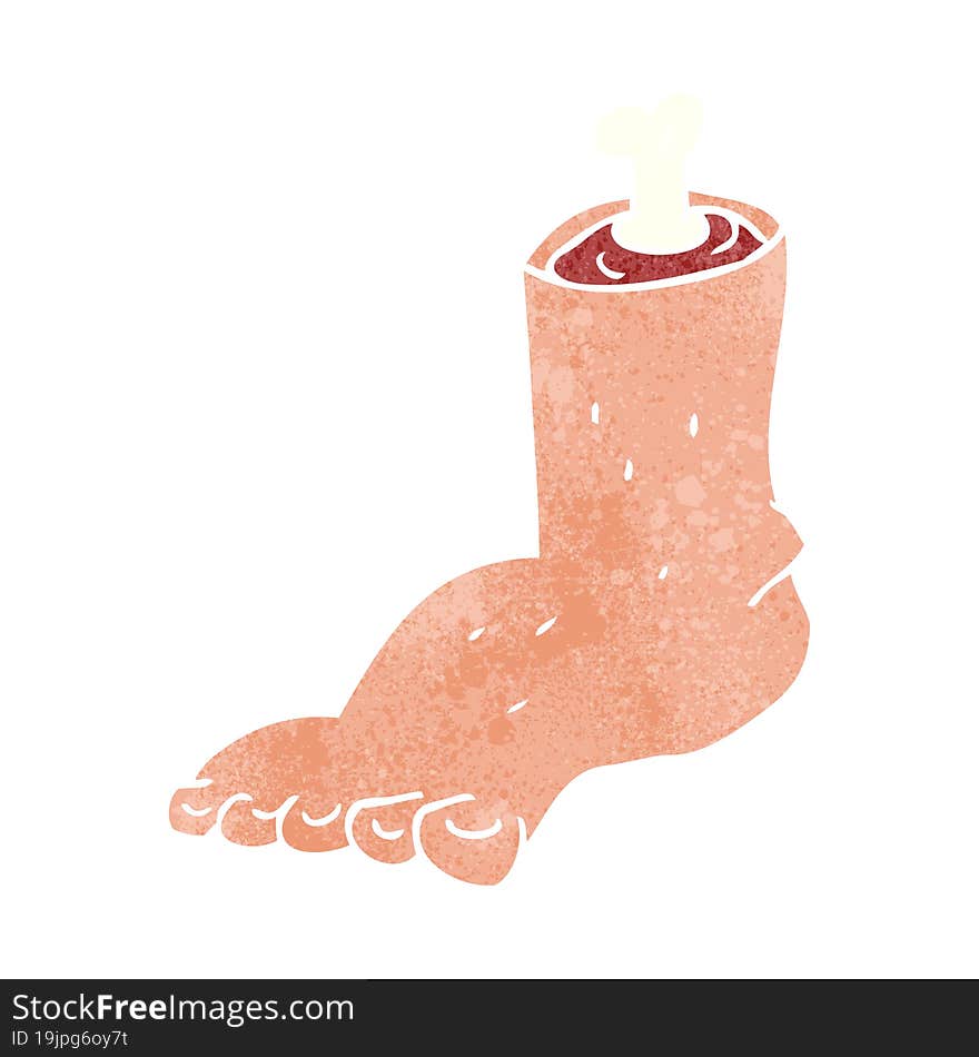 Retro Cartoon Severed Foot