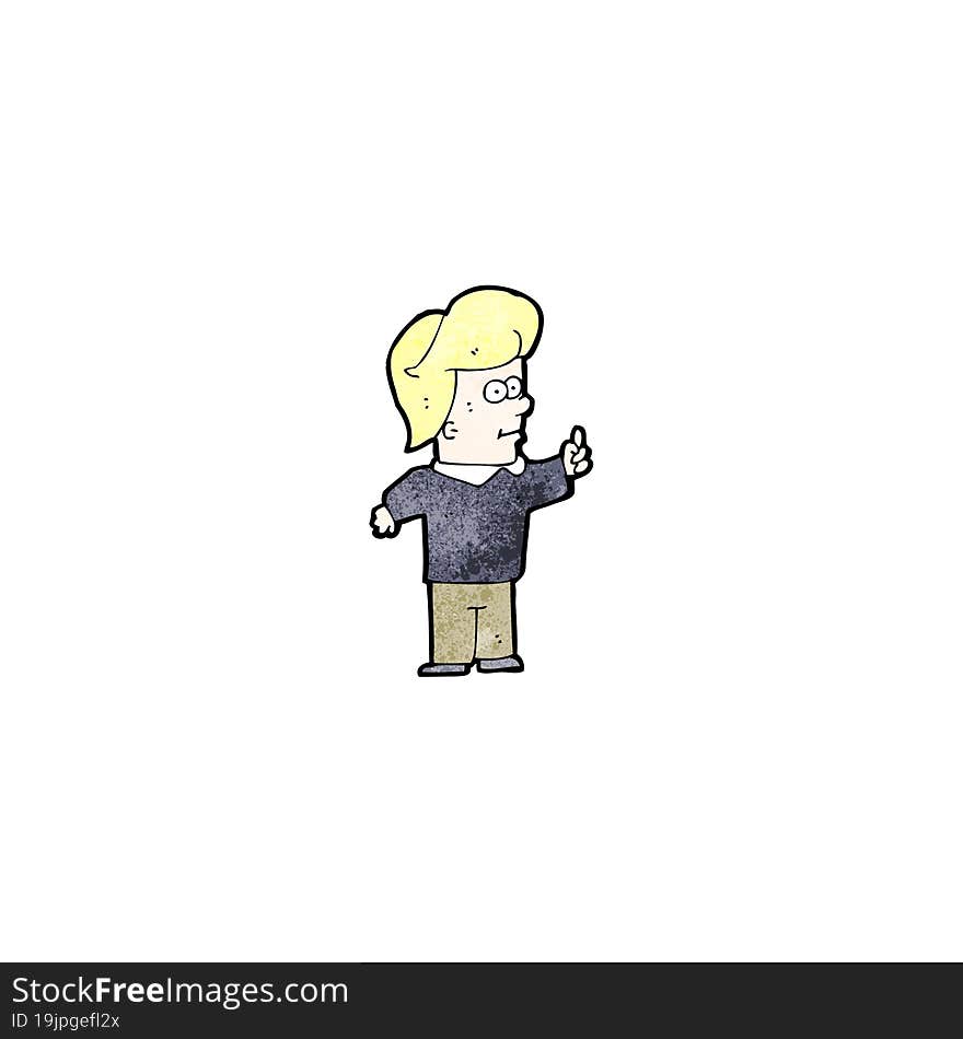 cartoon blond boy