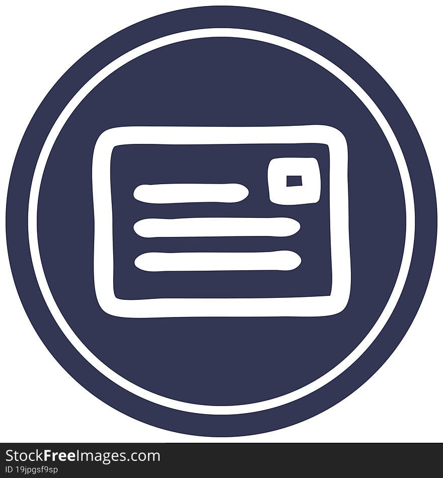 envelope letter circular icon symbol