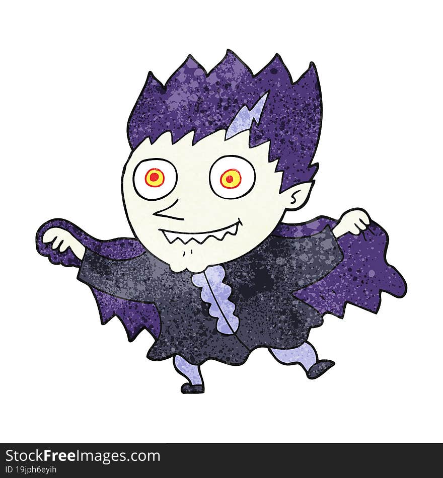 textured cartoon vampire