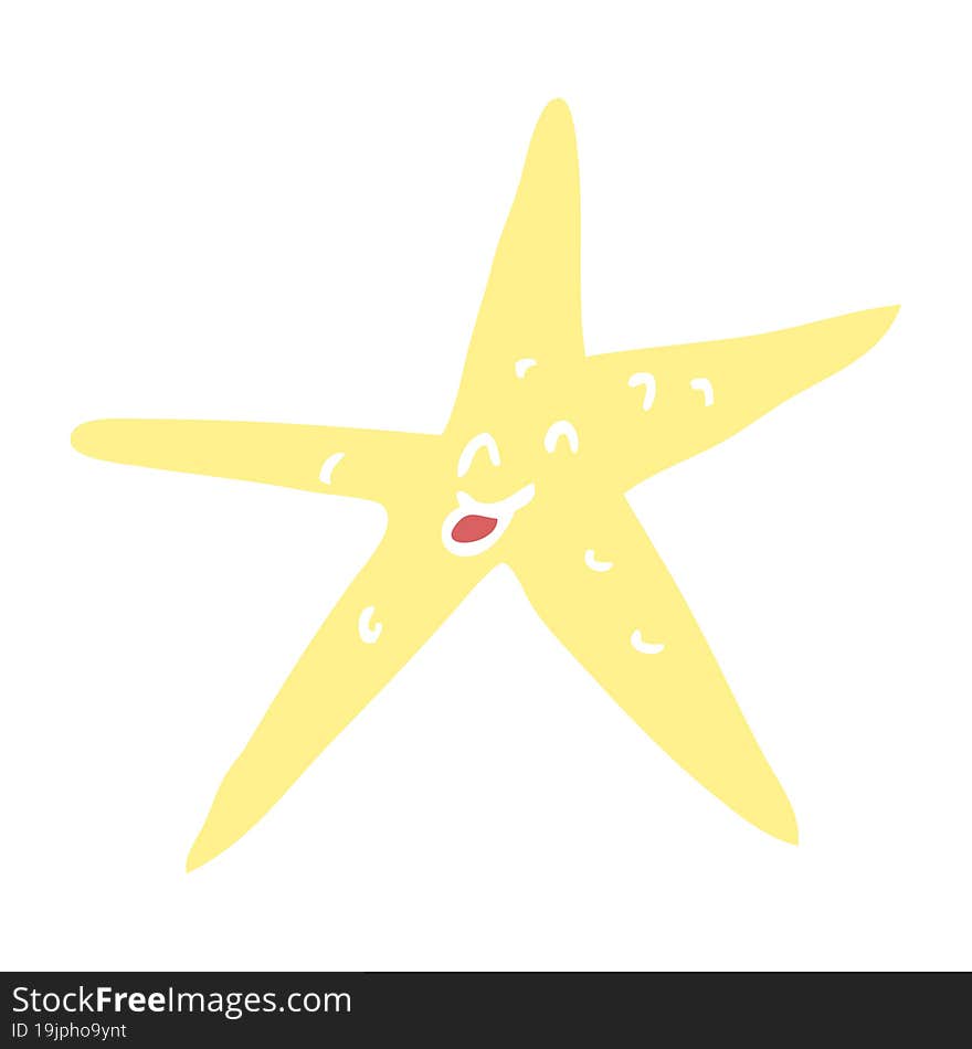 cartoon doodle star fish