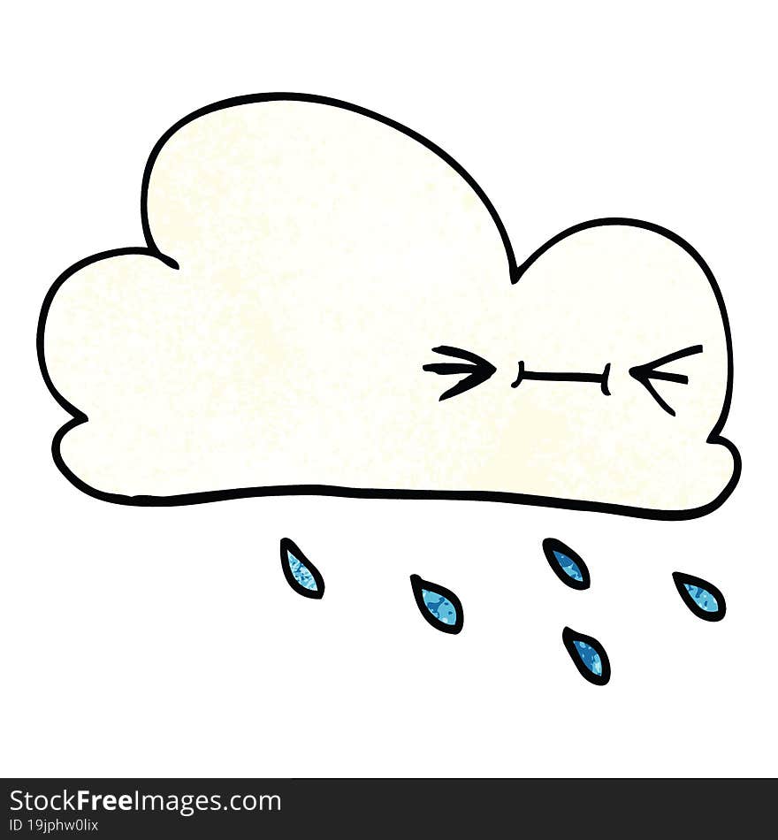 Cartoon Doodle Expressive Weather Cloud