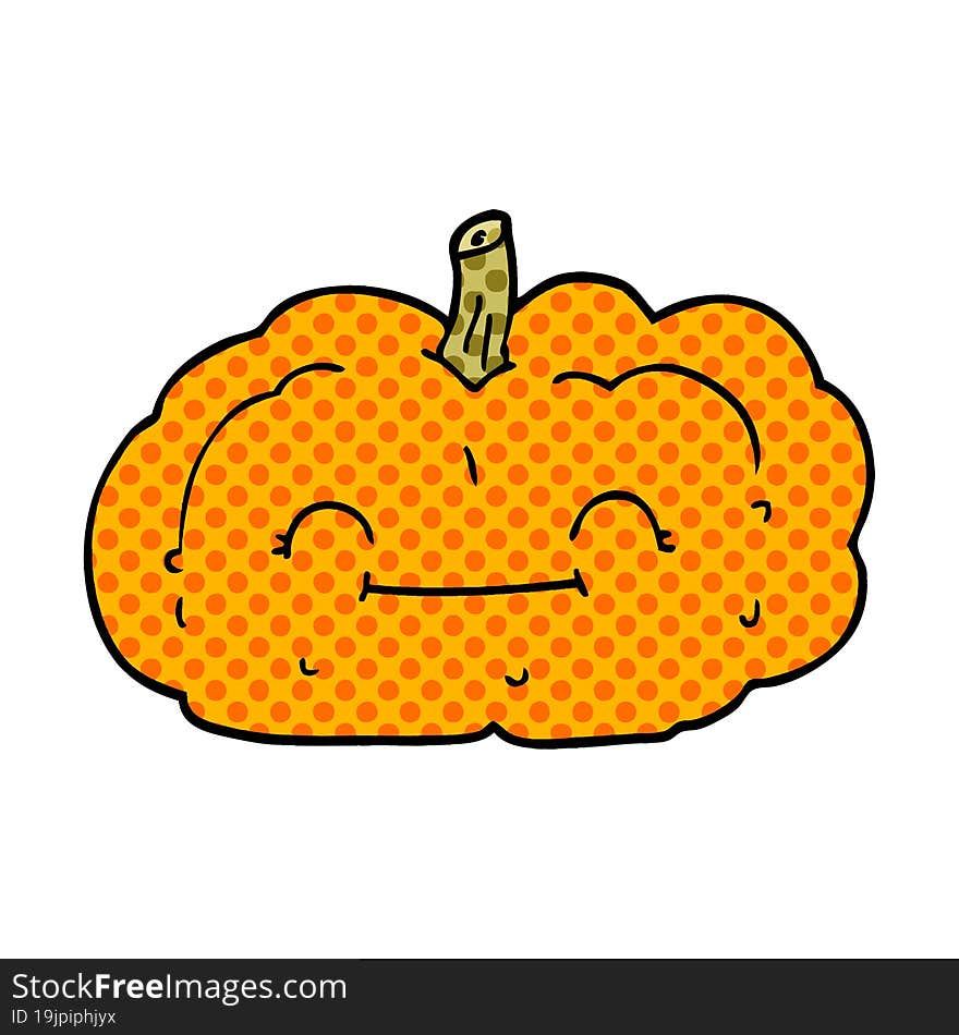 cartoon doodle happy pumpkin