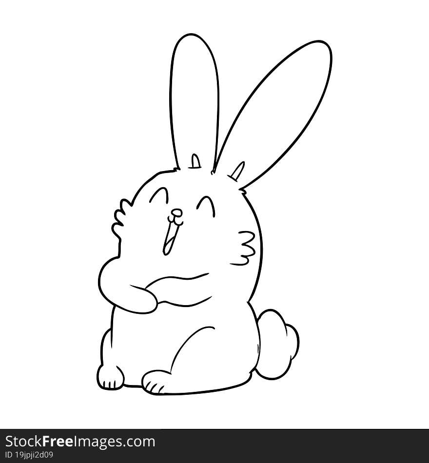 cartoon laughing bunny rabbit. cartoon laughing bunny rabbit