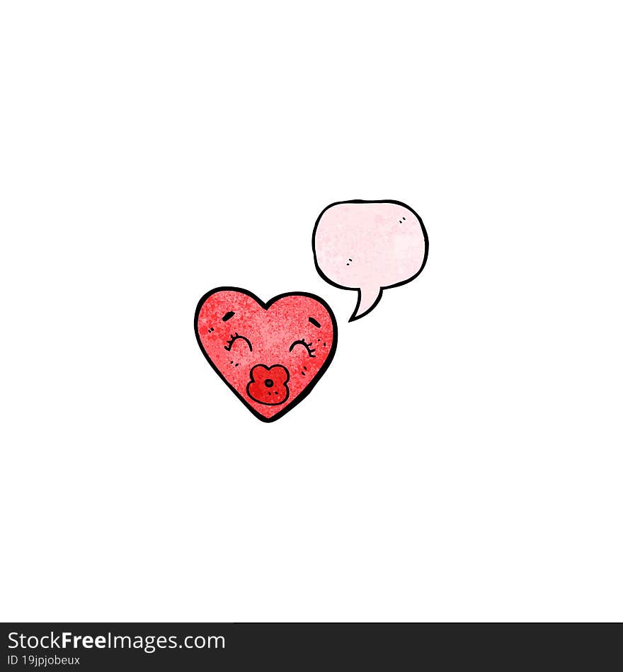 love heart cartoon character