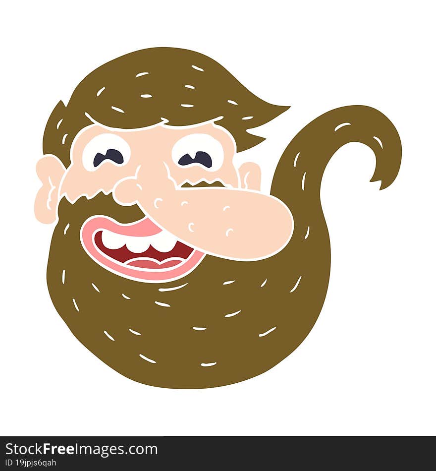 bearded cartoon doodle man