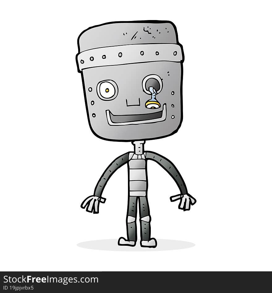 cartoon funny robot