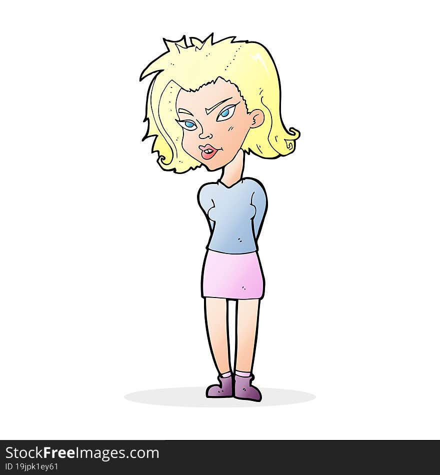 cartoon woman