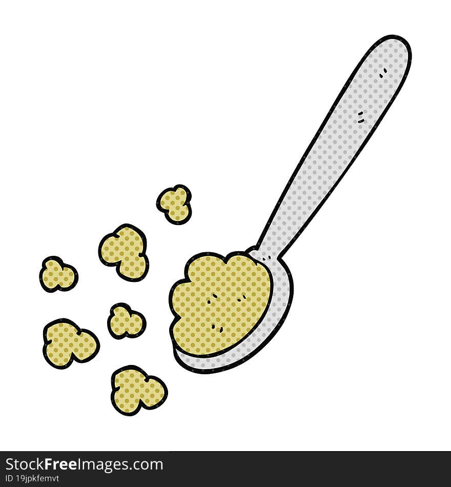 cartoon spoonful of food