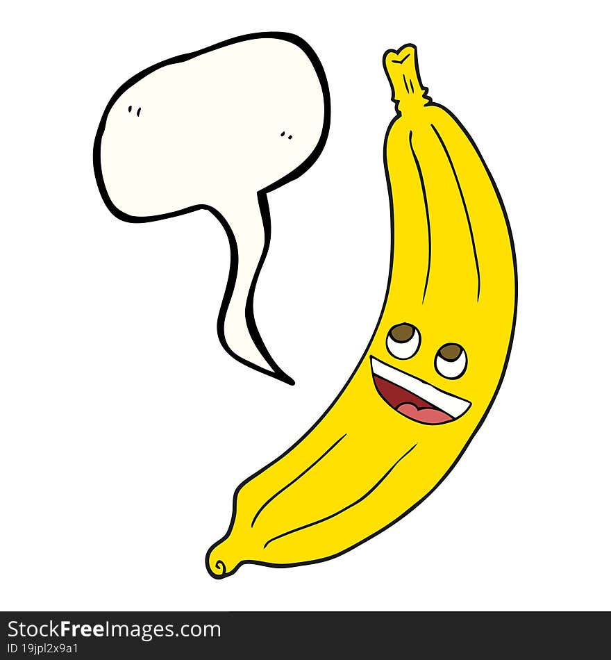 speech bubble cartoon banana