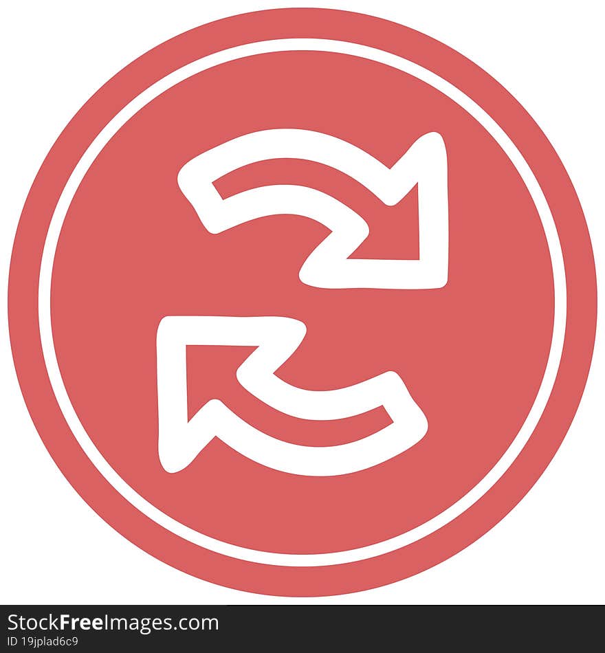 recycling arrow circular icon symbol