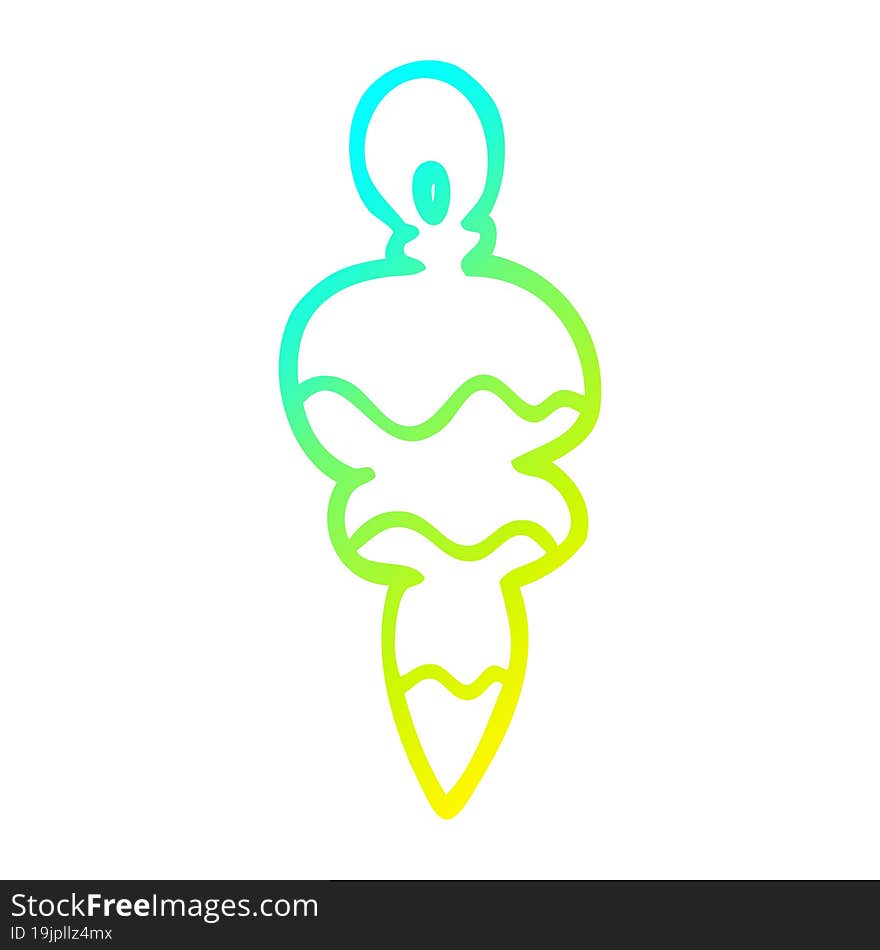 cold gradient line drawing cartoon christmas decoration