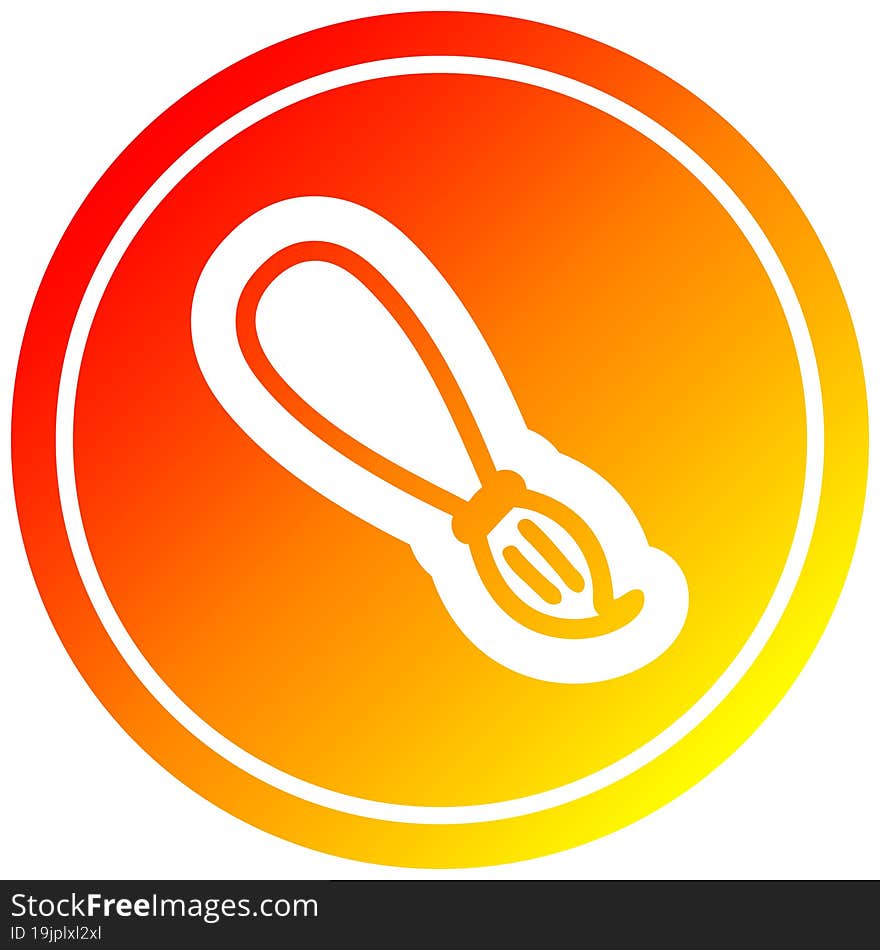 paint brush circular icon with warm gradient finish. paint brush circular icon with warm gradient finish