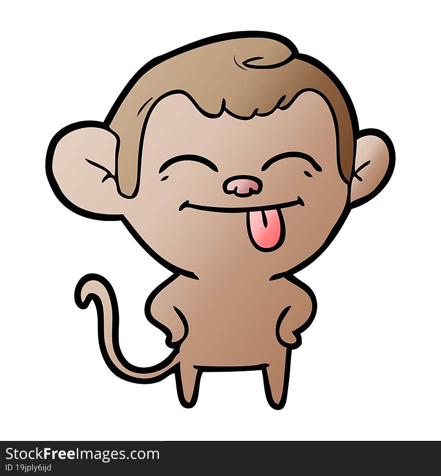 funny cartoon monkey. funny cartoon monkey