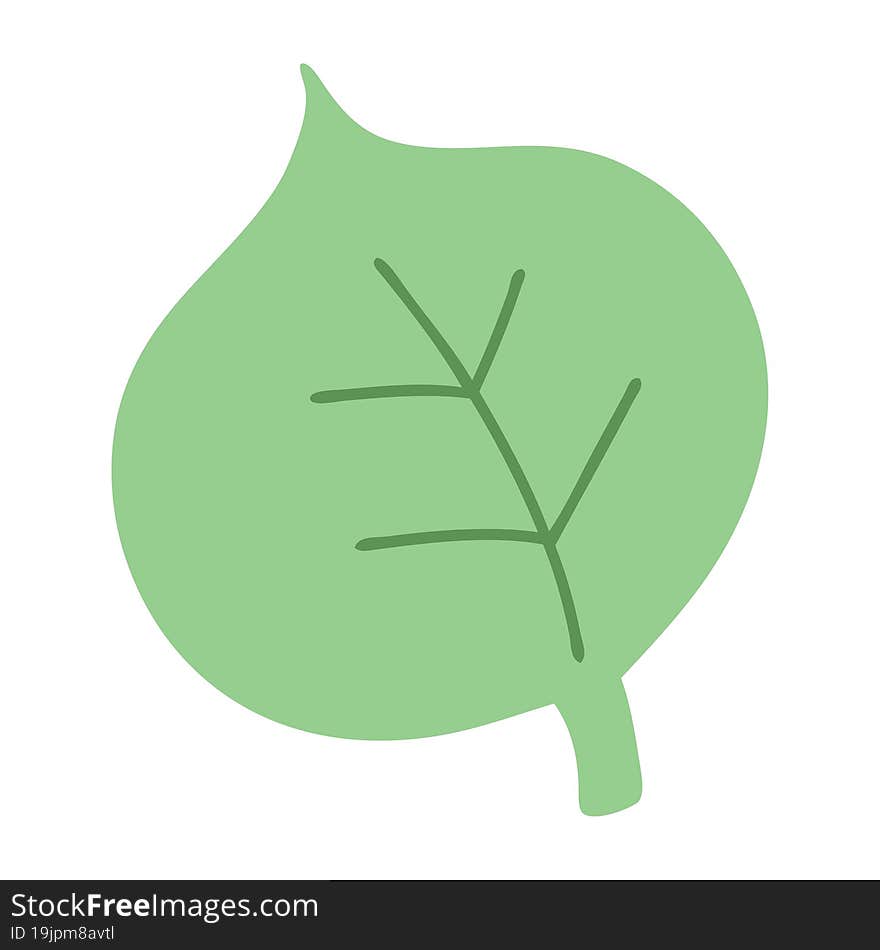 simple cartoon leaf