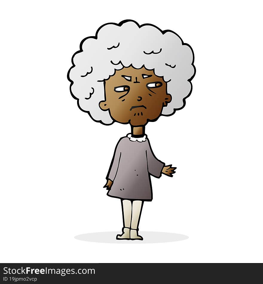 Cartoon Old Lady