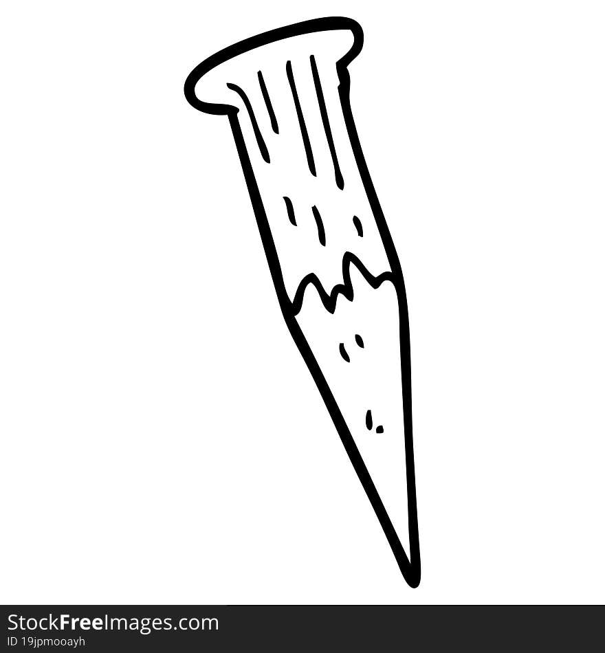 line drawing cartoon wooden stake