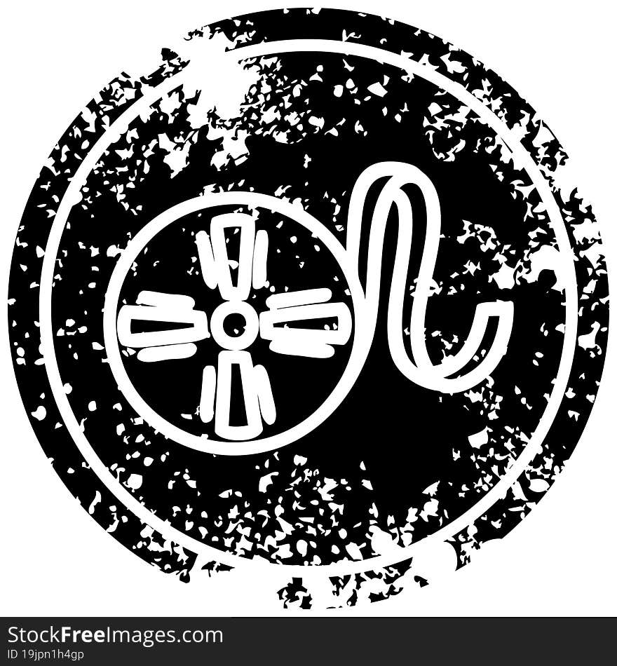 Movie Film Reel Distressed Icon