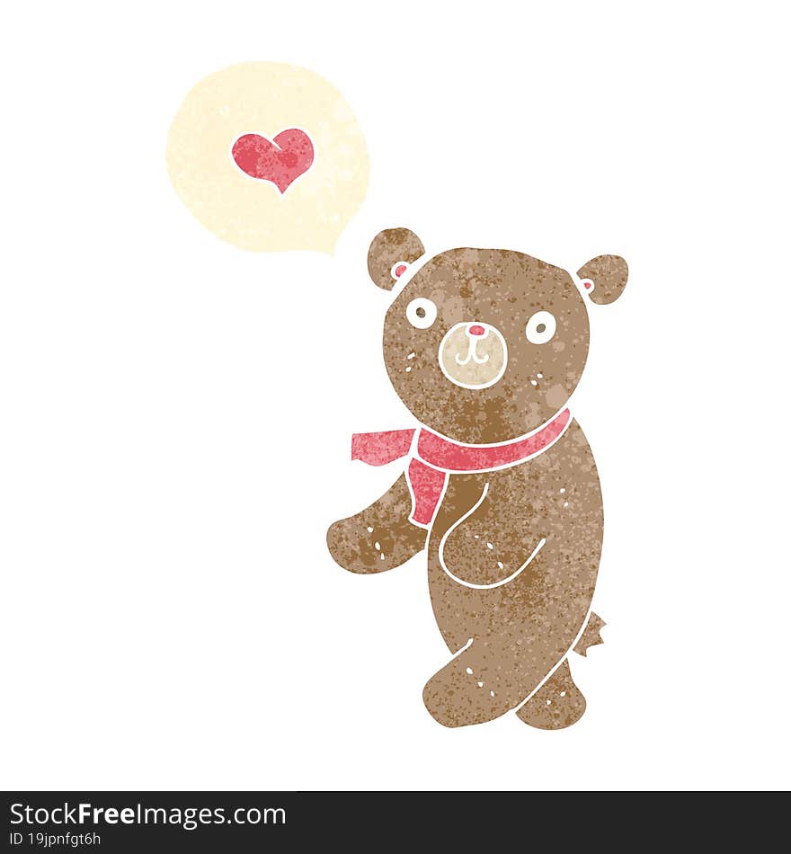 cartoon bear in love