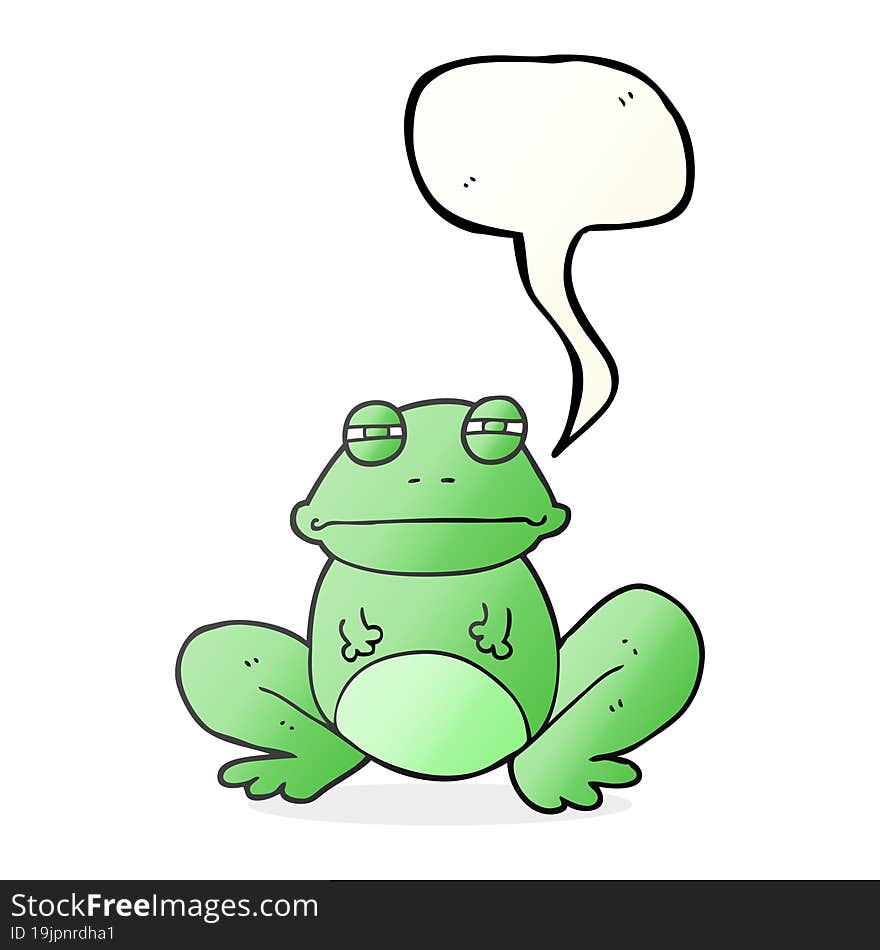 speech bubble cartoon frog