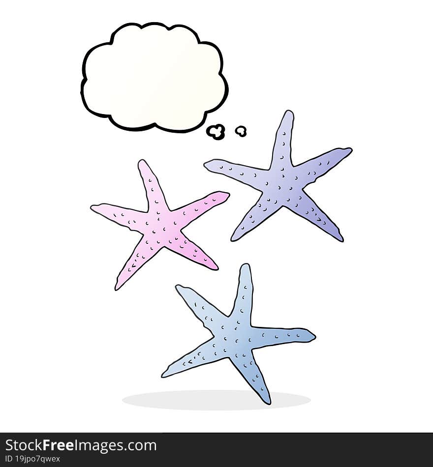 Thought Bubble Cartoon Starfish