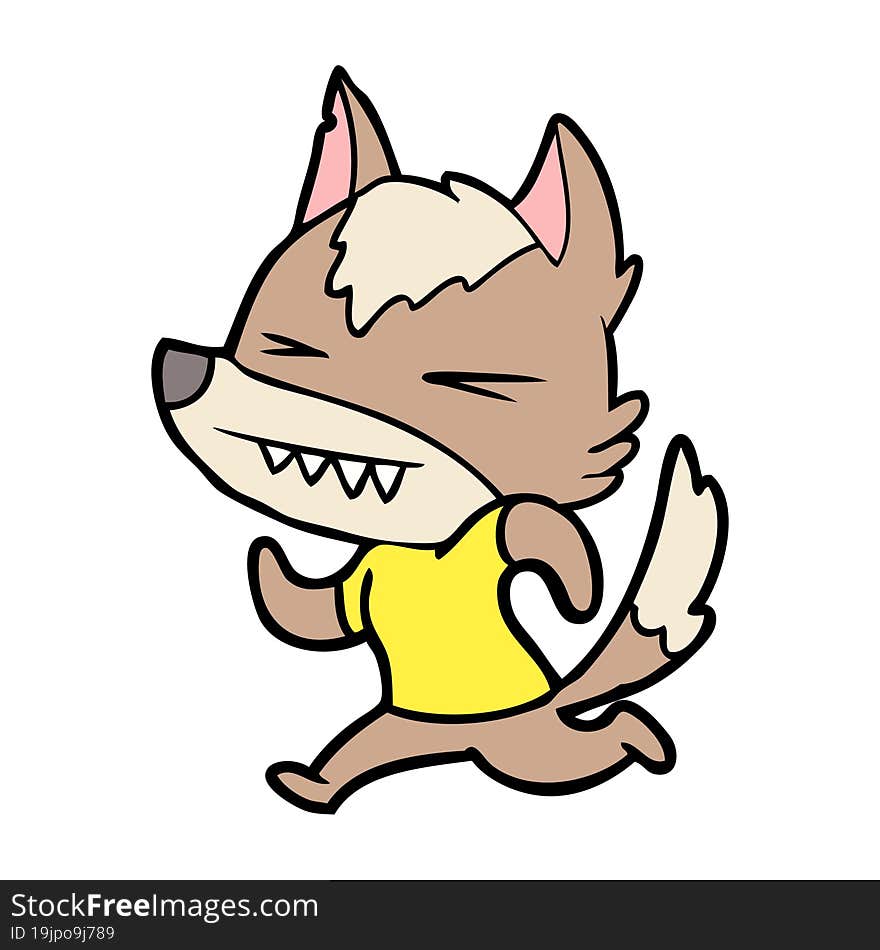 angry wolf cartoon. angry wolf cartoon