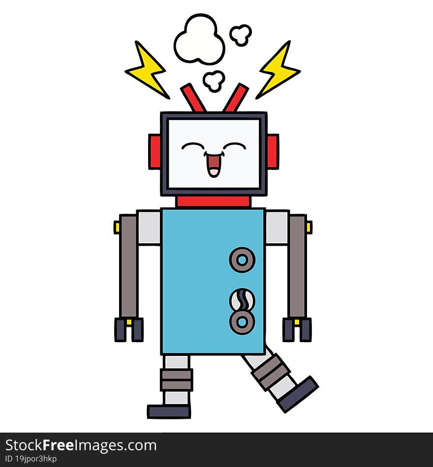 cute cartoon of a robot. cute cartoon of a robot