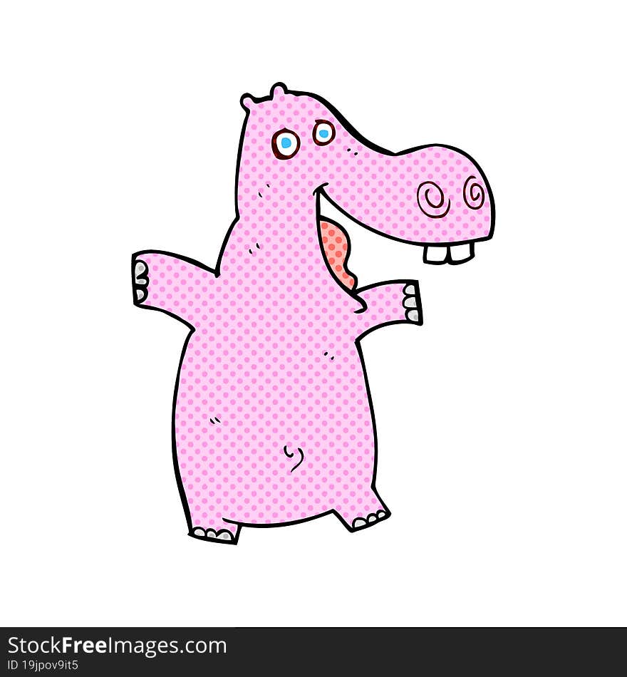 cartoon hippo