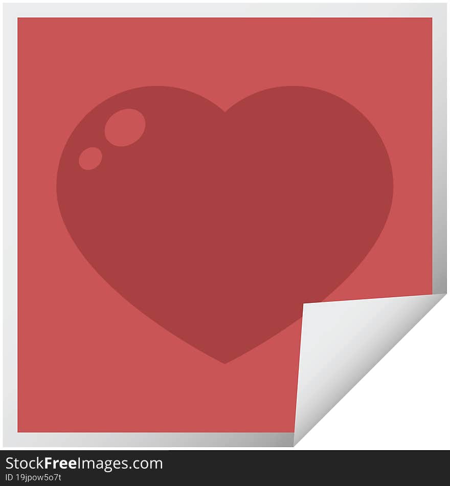 heart symbol graphic square sticker