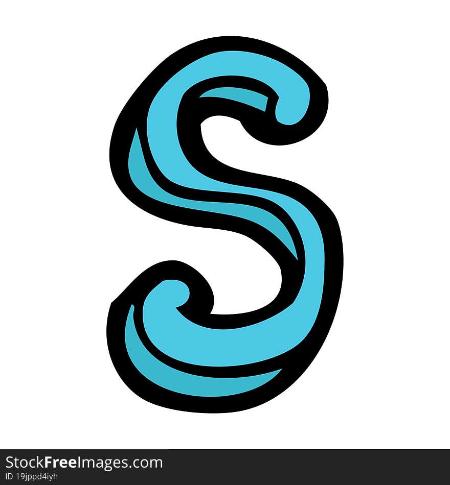 cartoon letter S