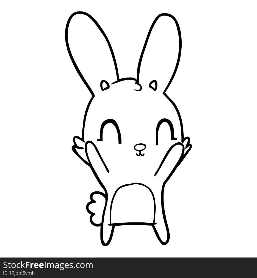 cute cartoon rabbit. cute cartoon rabbit