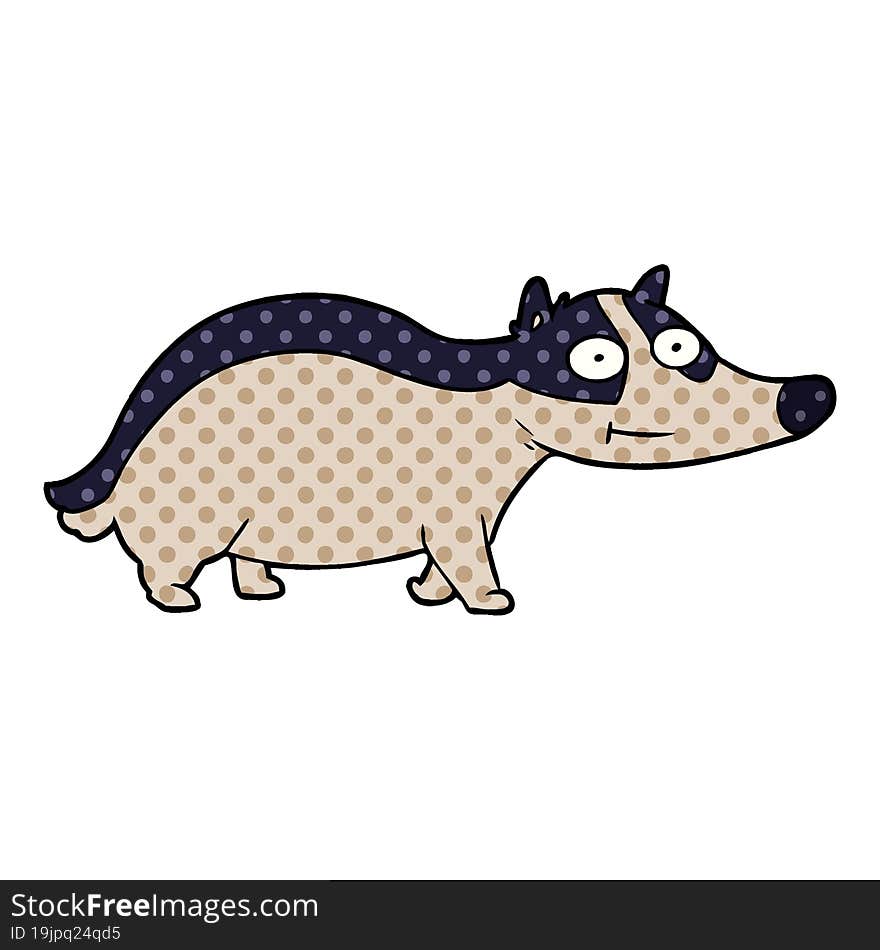 cartoon friendly badger. cartoon friendly badger