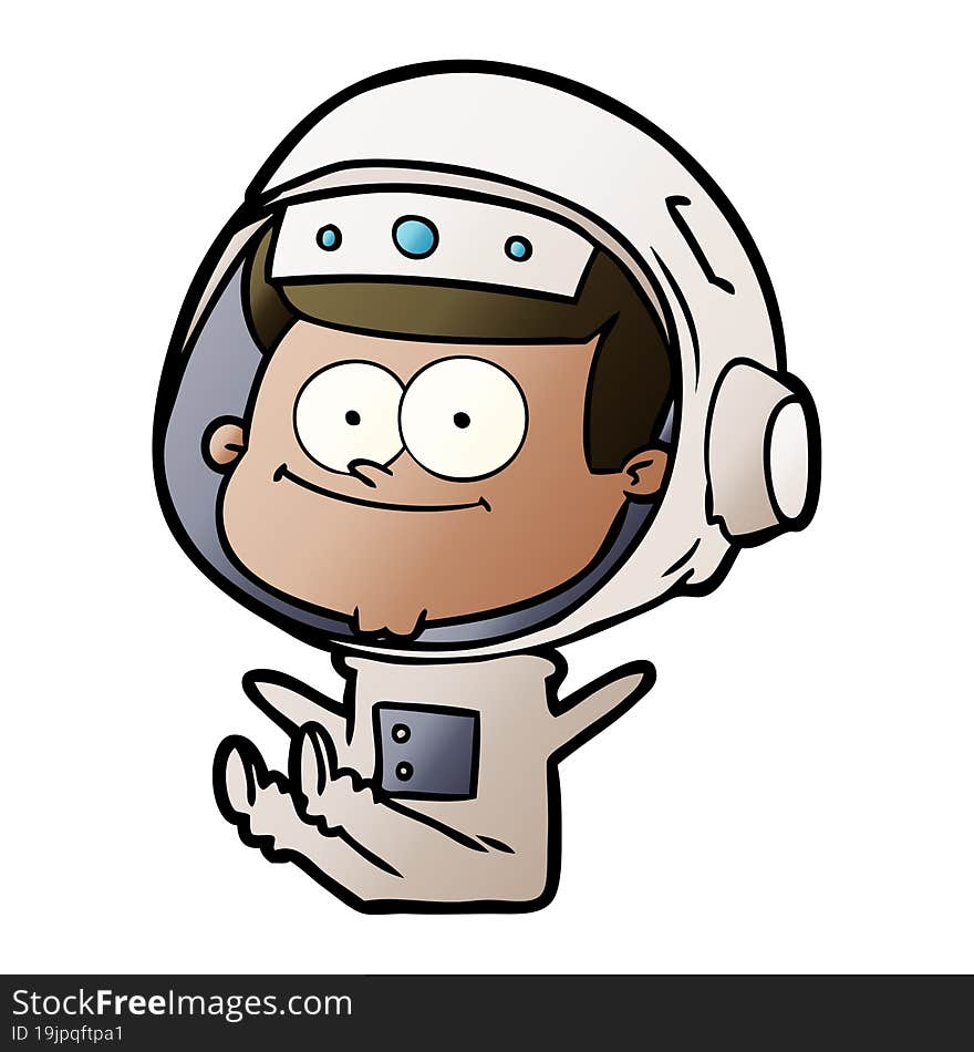 happy astronaut cartoon. happy astronaut cartoon