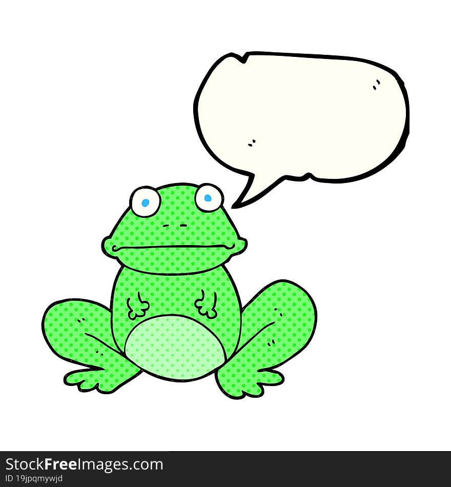 comic book speech bubble cartoon frog