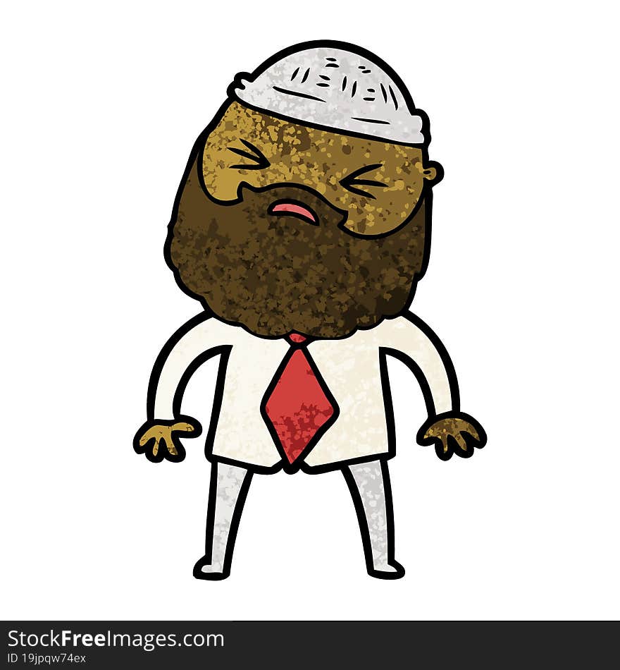 cartoon man with beard. cartoon man with beard