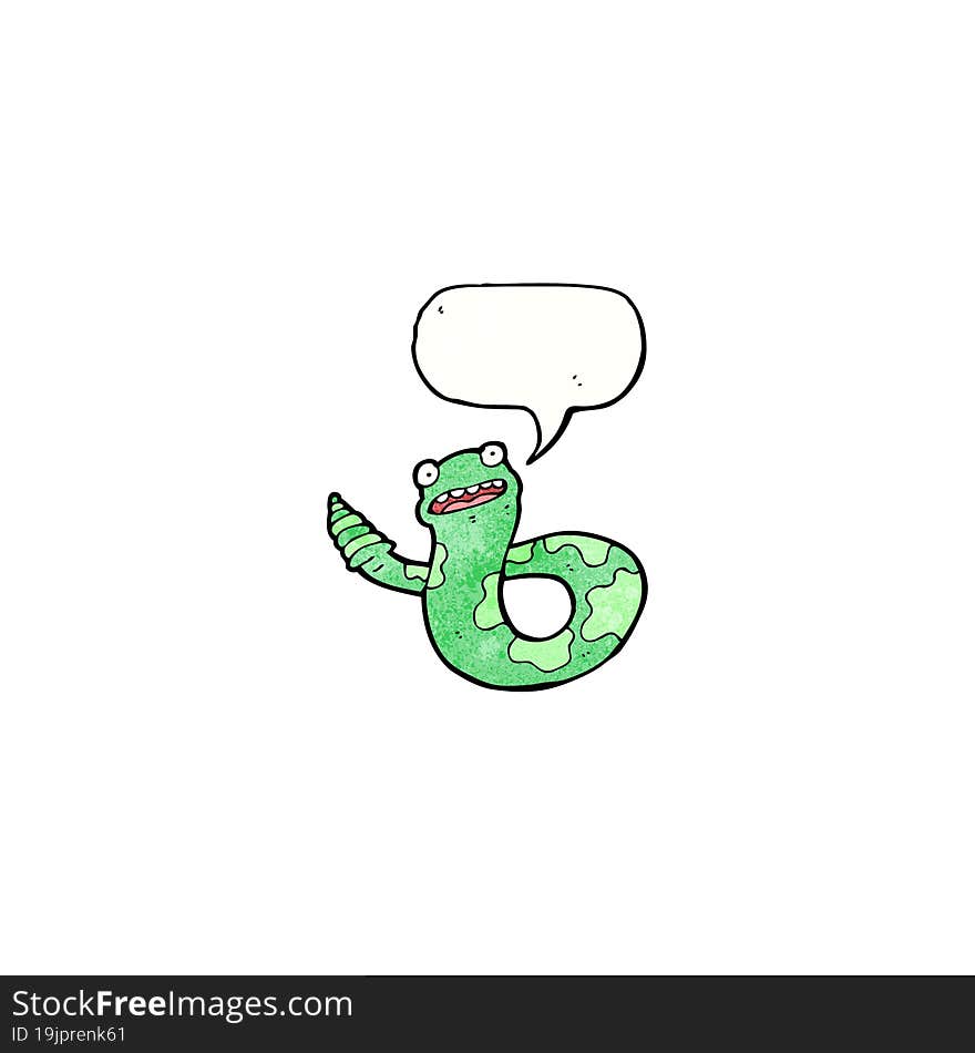 cartoon snake with speech bubble