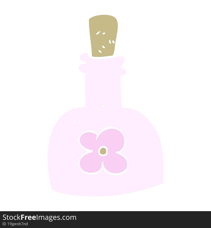 Flat Color Illustration Of A Cartoon Beauty Product