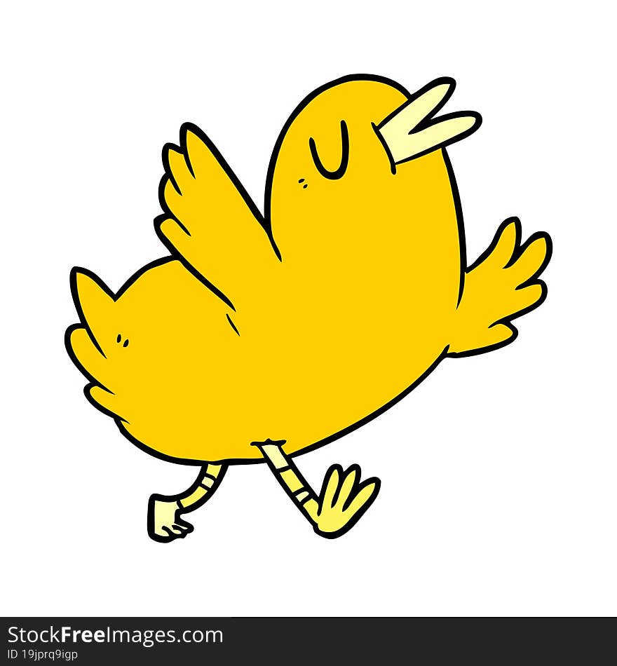 cartoon happy bird. cartoon happy bird