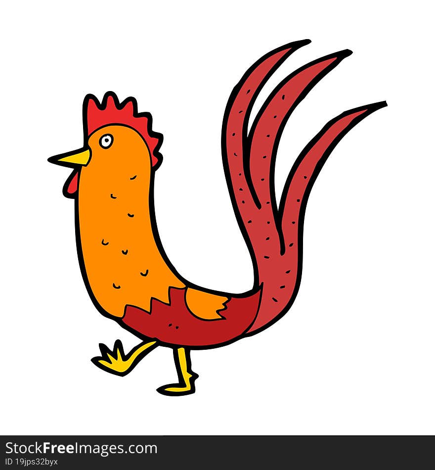 cartoon cockerel