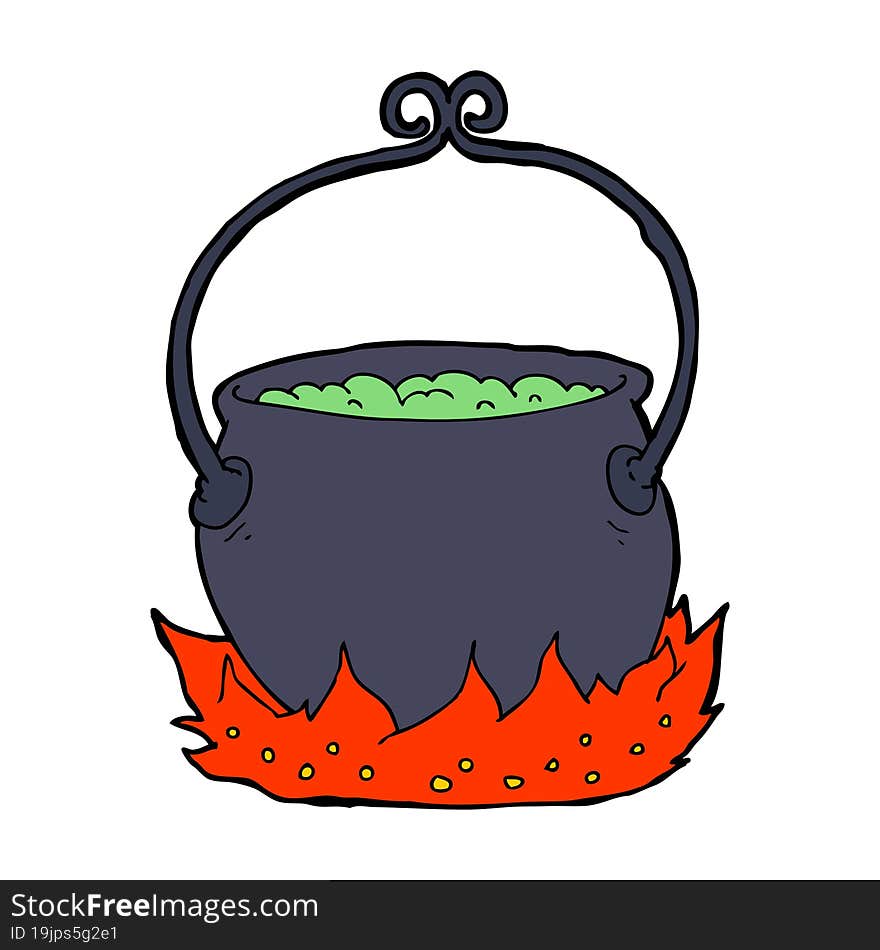 cartoon witch s cauldron