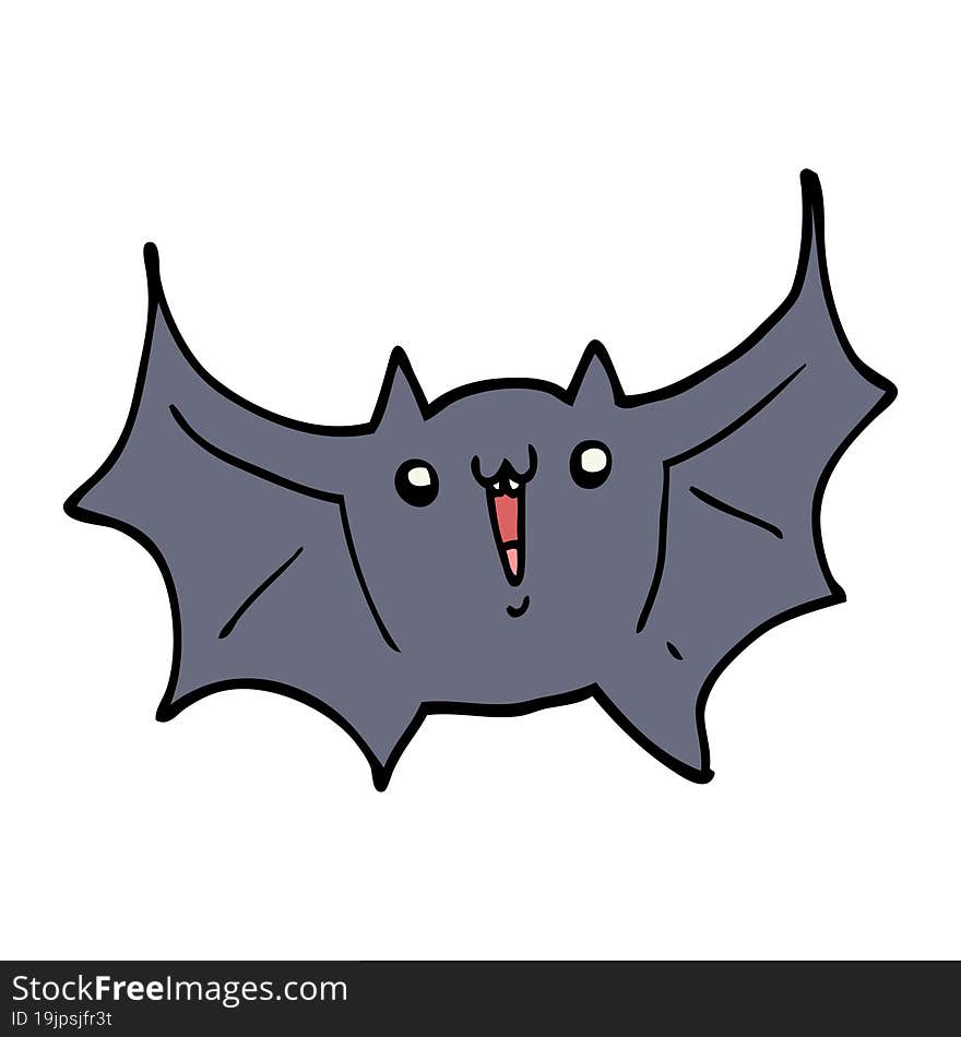 Cartoon Happy Vampire Bat