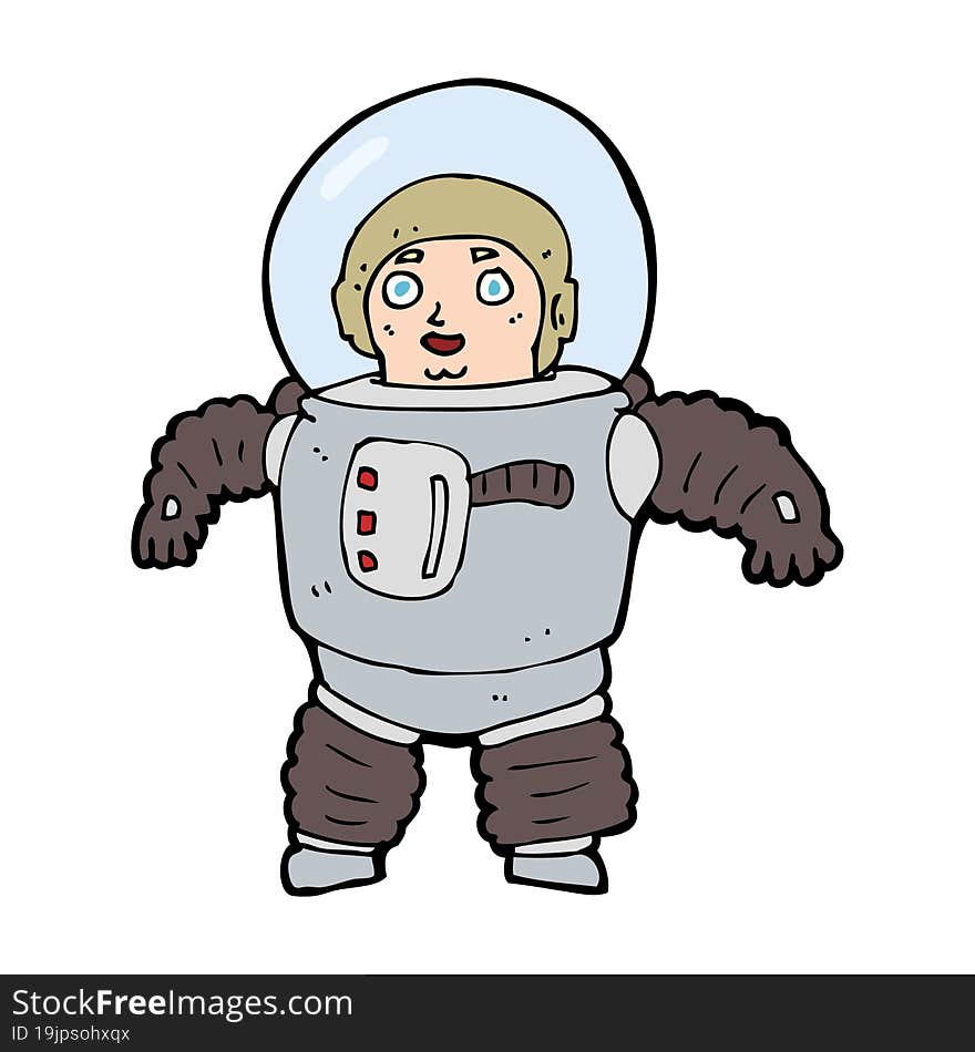 cartoon space man