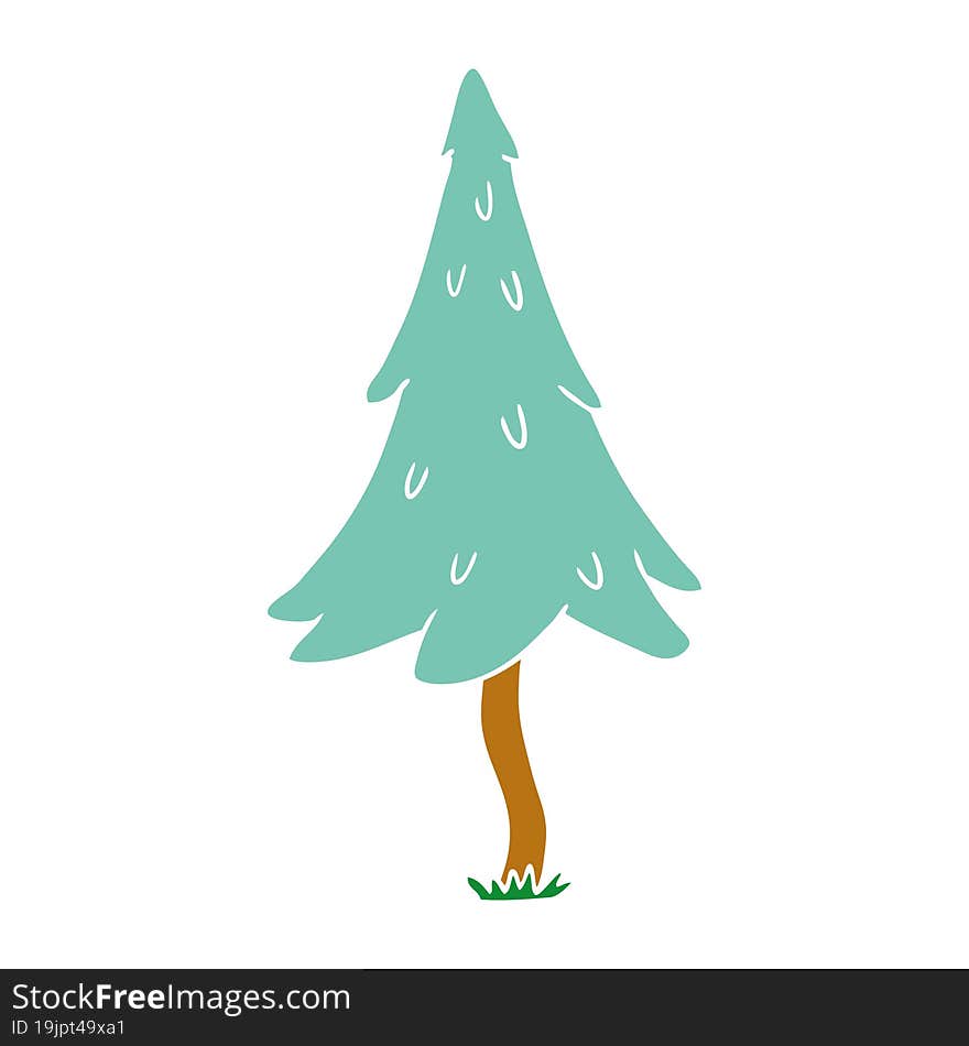 hand drawn cartoon doodle of woodland pine trees